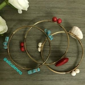 🎀 Bundle of 3 Wired Bangle Bracelets